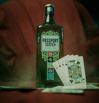 poker chips and coins on table