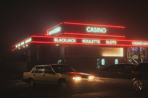 casino chips and cards on table